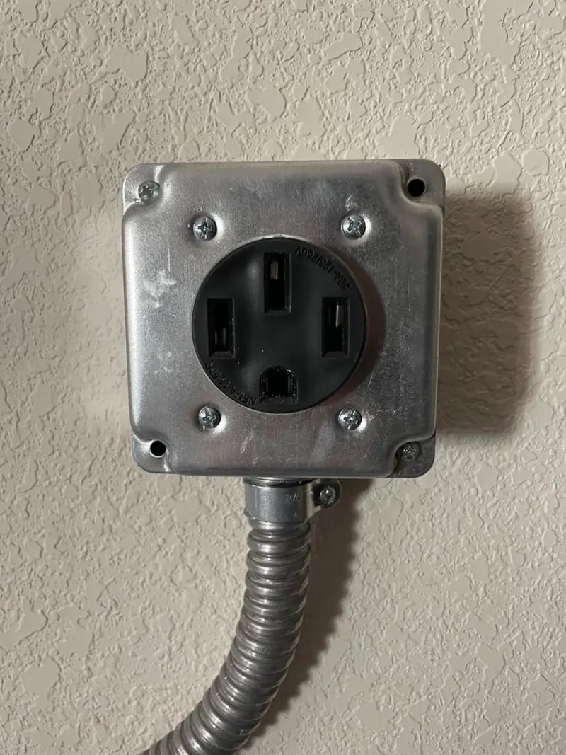 NEMA 14-50 outlet installed for Electrical Panel Upgrade in Hanahan